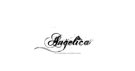 Tattoo Design Name Angelica Angelica Tattoo Flower, Angelica Tattoo, Angelica Name Meaning, Angelic Font Alphabet, White Angelica Font, White Angelica, C Tattoo, Name Tattoo Designs, Baby Names And Meanings