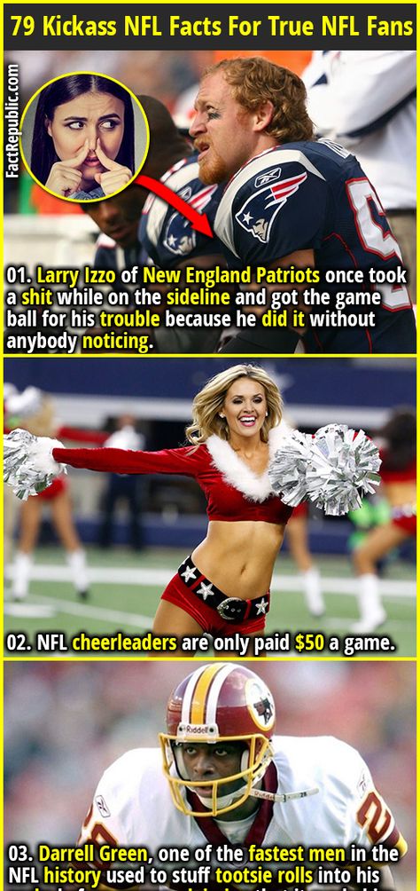 79 Kickass Facts About NFL a True Fan has to Know | Fact Republic Funny Nfl Pictures, Nfl Jokes, Funny Nfl, Nfl Funny, Football Jokes, Fact Republic, New England Patriots Football, Fitness Facts, Funny Football