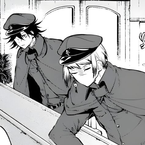 Jouno And Tecchou Icon, Hirotsu Bsd Manga, Bungo Stray Dogs Tecchou, Suegiku Manga, Jouno Bsd Manga, Tetchou X Jouno Bsd, Yokomizo Bsd, Bsd Suegiku, Tecchou X Jouno