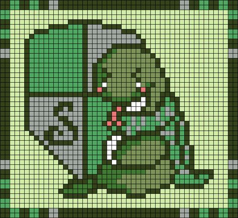 Alpha pattern #169148 | BraceletBook Slytherin Cross Stitch, Slytherin Cross Stitch Pattern, Crochet Slytherin, Harry Potter Alpha Pattern, Pixel Art Harry Potter, Scarf Harry Potter, Snake Scarf, Harry Potter Cross Stitch Pattern, Types Of Embroidery Stitches