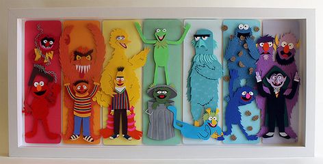 Muppet Spectrum by supercoolspyclub, via Flickr Fraggle Rock, Rainbow Connection, The Muppet Show, Paper Illustration, The Lovers, Jim Henson, Paper Artist, Paper Cutout, Disney Fun