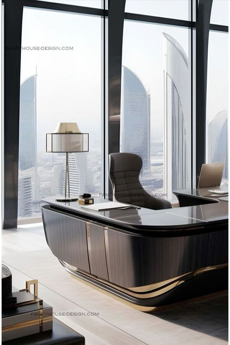 Luxxu’s distinctive designs make your office both productive and stylish, with an elegant touch. Modern Luxe Office, Stunning Office Interiors, Classic Office Design Luxury, Modern Ceo Office, Ceo Cabin, Dream Office Luxury, Ceo Office Interior Design, Ceo Office Interior, Ceo Office Design Luxury Modern