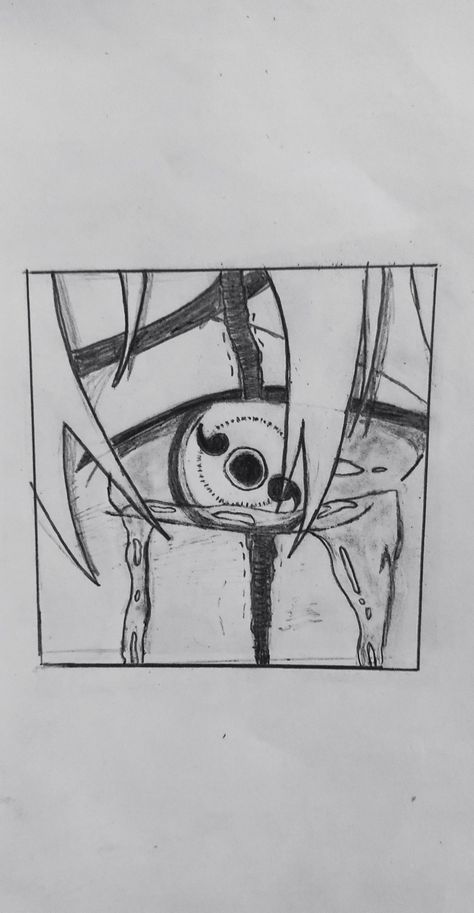 Kakashi Eye Drawing, Kakashi Doodle, Itachi Eyes Drawing, Sharingan Sketch, Kakashi Hatake Sketch, Kakashi Sketch, Half Face Drawing, Side Face Drawing, Kakashi Hatake Naruto