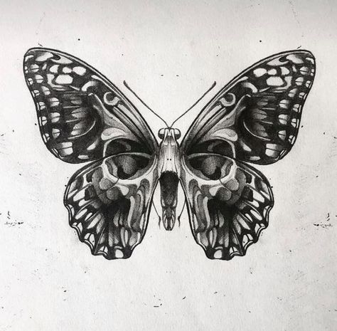 Butterfly With Skull Tattoo, Clothing Doodles, Skull Butterfly Tattoo, Butterfly Thigh Tattoo, Hand Tattoo Images, Moth Tattoo Design, Unique Butterfly Tattoos, Chicano Tattoos Sleeve, Skull Butterfly