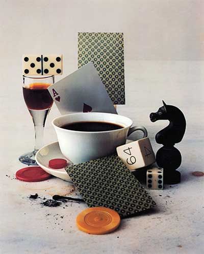 Irving Penn- I feel that this image can be seen as both female and male; male as it has many male related items such as cards which can be further related to gambling. But, on the other hand the delicate handle of the tea cup. Dinner Games, Still Life Pictures, Irving Penn, Male Male, Object Photography, Still Life Photos, Art Department, Marlene Dietrich, Grand Palais