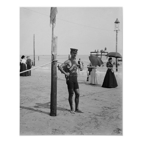 Beach Lifeguard, Life Guard, Vintage Man, Brighton Beach, Vintage Swimwear, Roaring 20's, Photo Vintage, Roaring Twenties, Coney Island