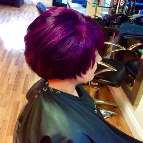 Goldwell elumen violet and pink mix. @raritycarlisle Elumen Hair Color Ideas, Vibrant Red Purple Hair, Goldwell Elumen, Manic Panic Electric Amethyst, Pravana Vivids Violet, Blonde Updo, Boring Hair, Hair Tattoos, Fun Color