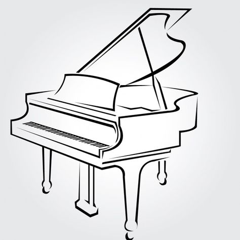 Piano Vectors, Photos and PSD files - Clip Art Library Instrument Illustration, Piano Drawing, Piano Tattoo, Piano Lessons For Beginners, Online Piano Lessons, Piano Art, Jazz Poster, Classical Piano, Music Drawings