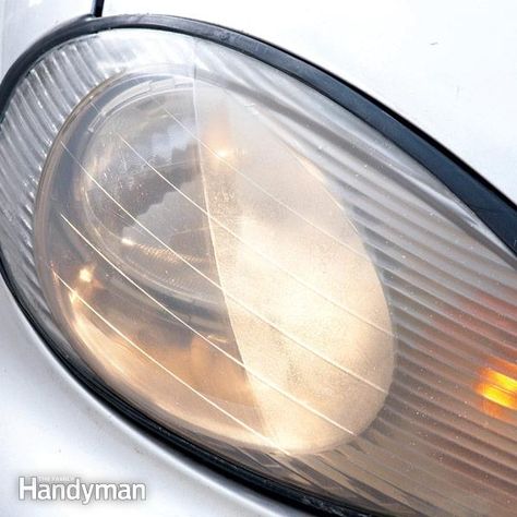 clear up a cloudy headlight lens with a special polish kit. we also tell you how to evaluate it in case you have to replace it. Cleaning Headlights On Car, Clean Headlights, Cloudy Headlights, Best Headlights, Headlight Restoration Kit, How To Clean Headlights, Headlight Restoration, Car Fix, Headlight Lens