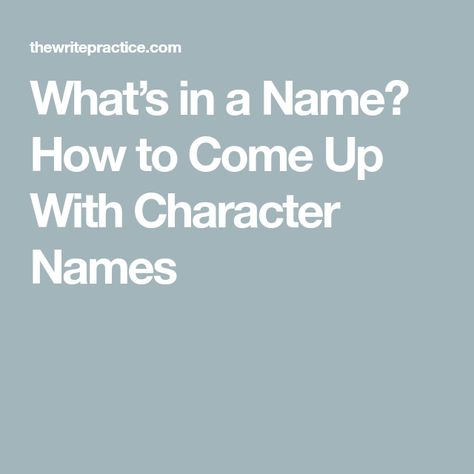 What’s in a Name? How to Come Up With Character Names Character Name Generator, Baby Name Book, The Scarlet Letter, People Names, Name Generator, Book Writing, Book Writing Tips, Name Writing, Sounds Good