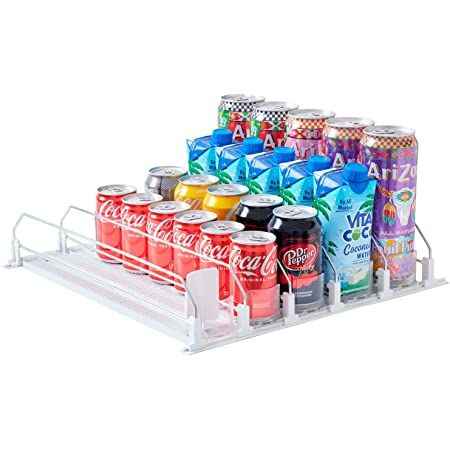 Soda Storage, Drink Organizer, Refrigerator Pantry, Convenient Store, Sports Drink Bottle, Style Shelf, Can Dispenser, Water Bottle Storage, Clear Bins