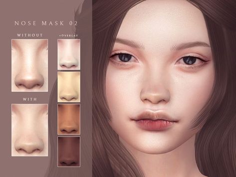 Sims 4 nose mask + overlay Sims 4 Nose Mask, Nose Makeup, Sims 4 Cas Mods, The Sims 4 Skin, Pelo Sims, The Sims 4 Packs, Sims 4 Cc Makeup, Sims 4 Game Mods, Sims 4 Body Mods