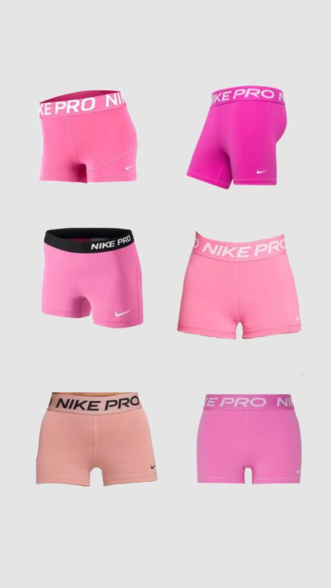 Pink Nike pros Nike Prod, Bf Clothes, Excersise Outfits, Track Fits, Track Bag, Pink Nike Pros, Ootd Gym, Nike Stuff, Volleyball Life