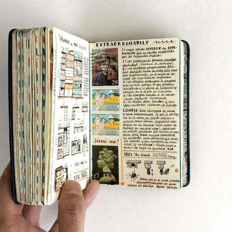 Inspirasi Jurnal, Commonplace Notebook, Travel Journal Prompts, Journal D'inspiration, Skitse Bog, Research Journal, Kunstjournal Inspiration, Visual Journaling, Scrapbook Inspo