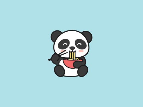 Panda eating noodles by yellowline.std on Dribbble Panda Eating Noodles, Panda Noodles, Cartoons Eating, Arabian Nights Aesthetic, Panda Eating, Eating Noodles, Panda Drawing, Graphic Shirt Design, Dinosaur Illustration