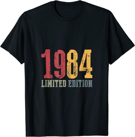 Great gift idea for all who were born in 1984. Vintage Birthday Gifts, 1984 Shirt, Birthday Summer, 60s Retro, Retro Shop, Birthday Tshirts, Retro T Shirt, Vintage Birthday, Retro Tshirt