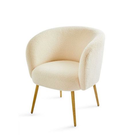 Bedroom Chair Uk, Cute Chairs For Bedrooms, Fluffy White Chair Bedrooms, Beige Sherpa Chair Dunelm, Primark Home, Rattan Sideboard, Rattan Lounge Chair, Statement Chairs, Beauty Room Decor