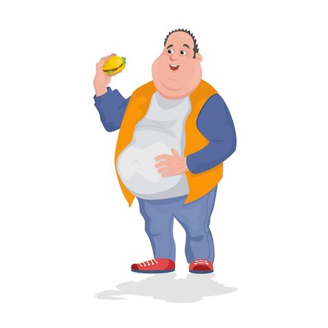 Hungry Man, Big Stomach, Pizza Art, Man Vector, Bald Man, Boy Illustration, Ganpati Decoration, Fat Boy, Man Shirt