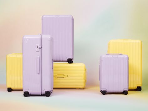 Rimowa Luggage, Rooftop Restaurant Design, Glass Of Lemonade, Stylish Luggage, Lost Luggage, Checked Baggage, Baggage Tags, Mini Accessories, Pastel Palette