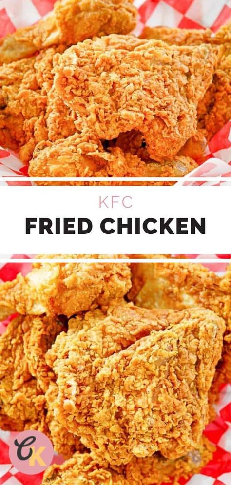 The best ever KFC Fried Chicken copycat recipe! Get the secret seasoning blend that tastes the same as Kentucky Fried Chicken's 11 herbs and spices. It's so easy to make and the flavor is spot on. #friedchicken #kfc #chickendinner #chickenrecipeseasy #copycat #copycatrecipe Kfc Seasoning Recipe, Recipe For Kentucky Fried Chicken, Kfc Fried Chicken Recipe, Kfc Fried Chicken, Fried Chicken Seasoning, Kfc Chicken Recipe, Kfc Recipe, Kentucky Fried Chicken, Making Fried Chicken