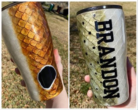 Fish Tumbler Cup, Fish Tumbler, Man Gifts, Glitter Tumblers, Custom Tumbler Cups, Tumbler Cups Diy, Tumbler Ideas, Glitter Cups, Custom Cups