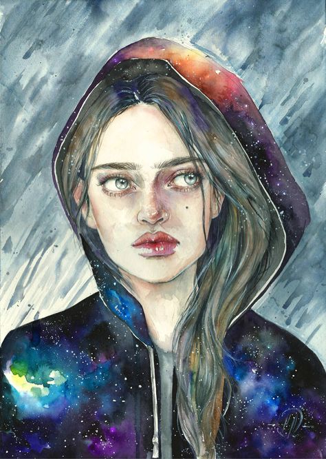 My Own, Watercolor Portrait, Watercolor Portraits, Art Model, Woman Painting, Art Watercolor, Portrait Art, Portrait Painting, Art Pictures