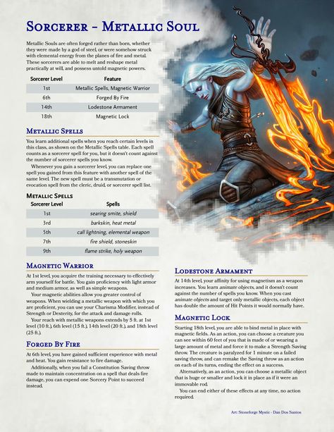 Screw (Sorcerer) Metallic Soul Martial Archetype, Dnd Rules, Unearthed Arcana, Dnd Subclasses, Dnd Reference, The Deathless, Homebrew Classes, Dnd Sorcerer, Dnd Stories