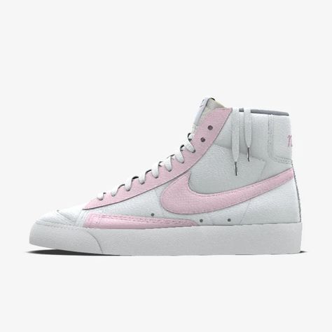 Nike Blazer Mid '77 By You Custom Shoes Custom Shoes Nike, Custom Nike Blazers, Nike Blazer Mid 77, Nike Blazer Mid, Nike Blazers Mid, Blazer Mid, Custom Nikes, Nike Blazer, Shoes Nike