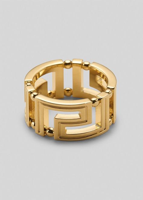 Versace Ring, Designers Jewelry Collection, Versace Gold, Versace Fashion, Designer Rings, Versace Jewelry, Mens Gold Rings, Jewelry Words, Gold Rings Fashion