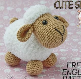 PATRON GRATIS OVEJA AMIGURUMI 35647 Corak Krusye, Háčkované Lemy, Crochet Sheep, Pola Amigurumi, Crochet Animals Free Patterns, Cute Sheep, Crochet Amigurumi Free, Crochet Animal Patterns, Easter Crochet