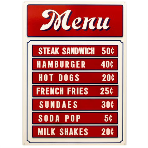 Diner Menu Board, Restaurant Menu Boards, Menu Board Restaurant, Diner Menu, Diner Party, Diner Sign, Diner Restaurant, Diner Decor, Vintage Diner