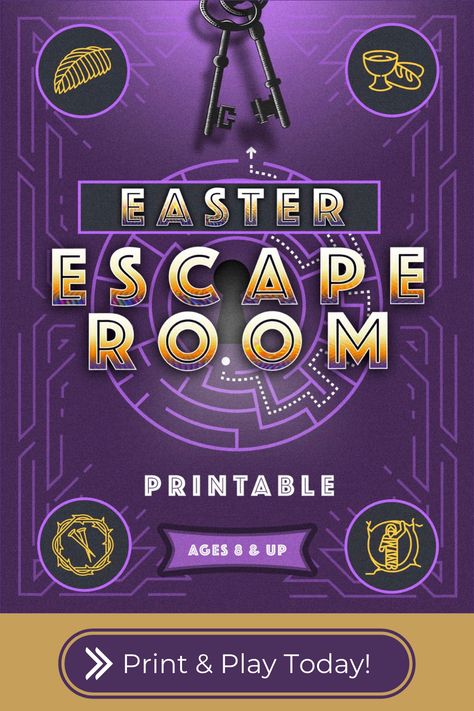 Printable Easter Escape Room for Ages 8 and Up Teen Easter Activities, Easter Escape Room For Teens, Easter Escape Room For Kids Free, Easter Escape Room For Kids, Easter Escape Room Ideas, Easter Escape Room Free, Christian Easter Activities For Kids, Preschool Easter Activities, Easter Escape Room