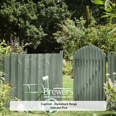 Which of these 4 new Cuprinol Ducksback colours is your favourite? Delicate Pine, Dusted Aloe, Herring Grey or Misty Heathland. 

Discover the 4 new colours from the Cuprinol Ducksback range at your local Brewers Decorator Centre, or online at brewers.co.uk Cuprinol Ducksback, Grey Fences, Fence Paint, Outdoor Paint, Strong Colors, Decorating Tools, Exterior Design, Color Change, Fence