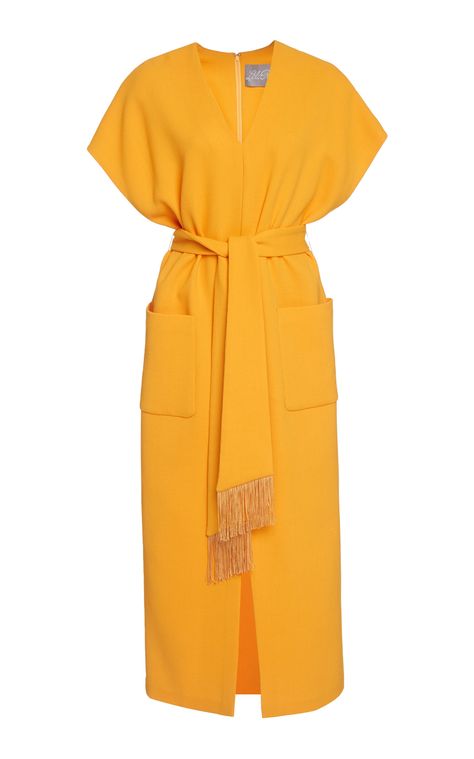 Belted V-Neck Dress by LELA ROSE for Preorder on Moda Operandi Yellow Outfit Casual, Kiton Women, Lela Rose Dress, Rose Fashion, Lela Rose, Elegant Dresses For Women, Abayas Fashion, Rose Dress, Classic Dress