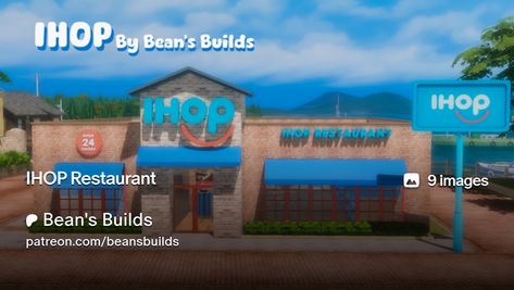 Get more from Bean's Builds on Patreon Sims 4 Functional Lots, Sims 4 Functional, Save File, Sims Cc, Sims 4 Cc, Sims 4, Restaurant, Building