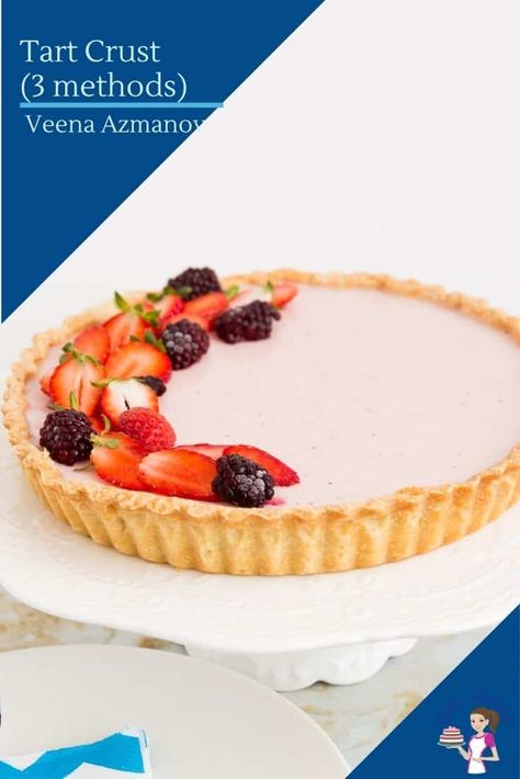 Learn to make perfect Rich Shortcrust Pastry known as Pâte sablée in French. Perfect for fruit tarts or tarts with sweet filling. #rich #shortcrust #pastry #PâteSablée Strawberry Panna Cotta Recipe, Panna Cotta Tart, Strawberry Panna Cotta, Panna Cotta Recipe, Fruit Tarts, Mini Tart, Shortcrust Pastry, Pastry Desserts, Sweet Pie