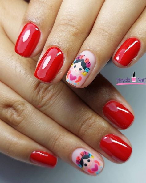 Mexican Gel Nails, Mexican Inspired Nails Mexico, Nail Inspired, Mexican Nails, Gelish Nails, I Love Nails, Gel Nail Designs, Nail Arts, Manicure E Pedicure