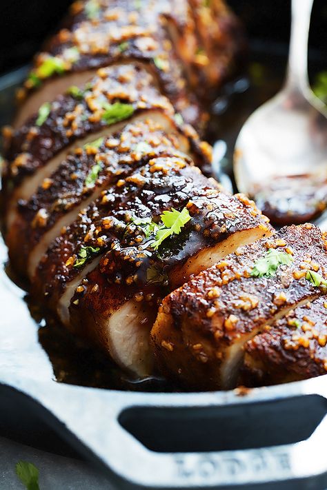 Island Glazed Pork Tenderloin | Creme de la Crumb Tenderloin Recipes Oven, Easy Pork Tenderloin Recipes, Asian Pork Tenderloin, Glazed Pork Tenderloin, Easy Pork Tenderloin, Baked Pork Tenderloin, Juicy Pork Tenderloin, Asian Pork, Glazed Pork