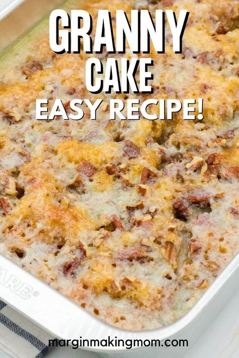 Granny Cake Recipe, Granny Cake, Cake With Pineapple, Cornbread Casserole Recipe, Sweet Glaze, Breakfast For A Crowd, Cornbread Casserole, Impressive Desserts, Tasty Dessert