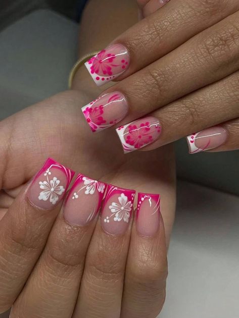 24pcs/Set Short Glossy European And American Pink Leopard Print Clashing Bow Fake Nail Patch Suitable For Students, Office Ladies, Party, And Daily Wear Full Coverage Fake Nails Art Patches Press On Nail Supplies + 1pc Jelly Gel + 1pc Nail File Decorate Your Nails Enhance Your Fashion Style | SHEIN USA Hawaii Nails Pink, Short Acrylic Nails Initial, Holiday Nail Inspo Summer Short, Short Acrylic Nails Heart, Holiday Nails Summer Acrylic 2024, Short Holiday Nails Summer, Short Hawaii Nails, Holiday Nail Ideas Summer, Nails For Spain