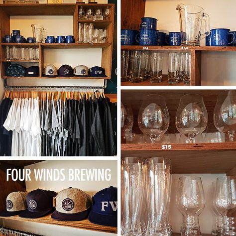 Restaurant Merchandise Ideas, Brewery Merchandise Display, Taproom Design, Taproom Ideas, Beer Merch, Craft Beer Shop, Beer Merchandise, Swag Ideas, Beer Shop