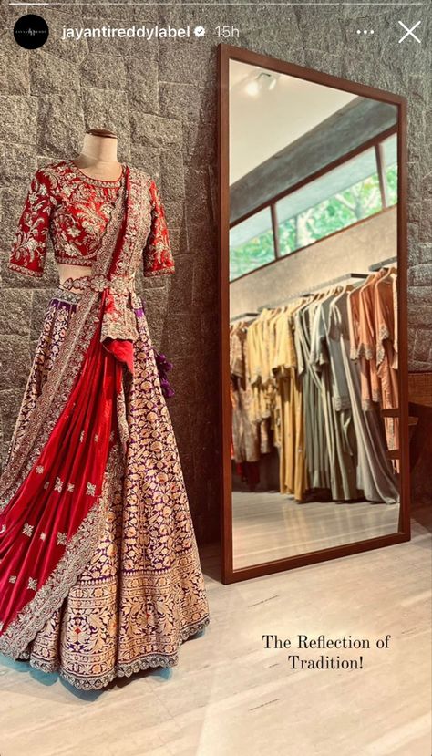 Jayanthi Reddy Sarees, Jayanthi Reddy, Long Blouse Designs, Designer Bridal Lehenga Choli, Designer Anarkali Dresses, Simple Lehenga, Latest Bridal Lehenga, Indian Sari Dress, Indian Outfits Lehenga