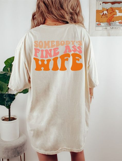 Small Bachelorette Party Ideas, Funny Wife Shirts, Wife Shirts, Funny Wife, Bridal Shower Gifts For Bride, Quilt Size Chart, Wife Humor, Bach Party, Bride Gift