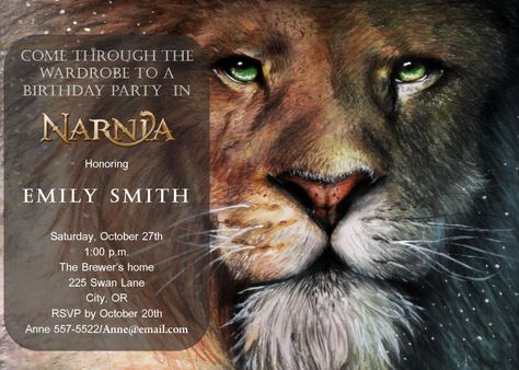 Narnia Birthday Party, Narnia Birthday, School Mom, C S Lewis, Birthday Party Invite, Party Invitations Kids, Chronicles Of Narnia, Trunk Or Treat, 6th Birthday Parties