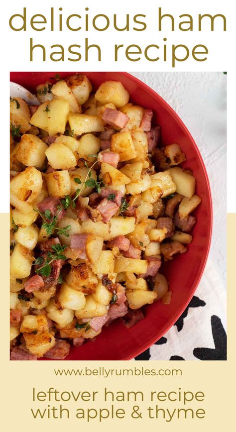 Potato And Onions, Ham Hash, Recipes Using Ham, Christmas Leftovers Recipes, Using Apples, Savory Apple Recipes, Salami Recipes, Ham Breakfast, Ham Potato