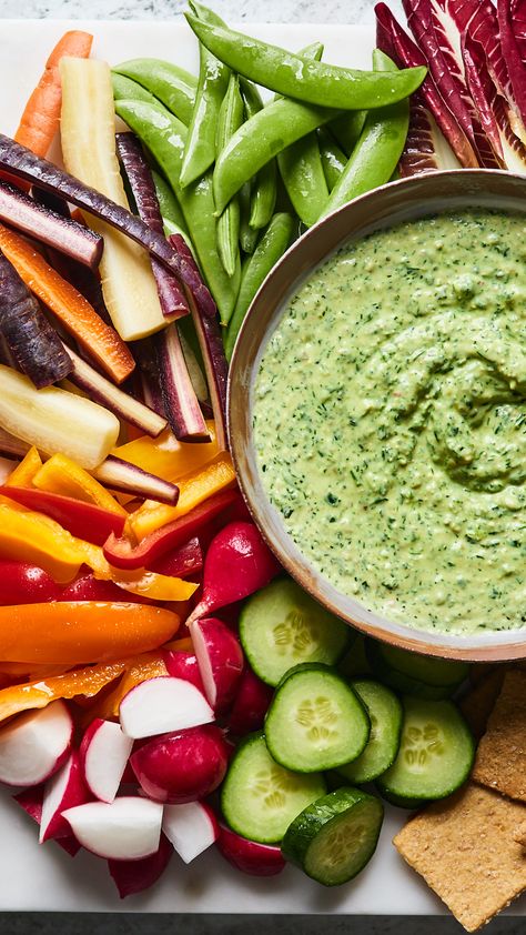 Green Veggie Dip, Green Appetizers, 2023 Thanksgiving, Green Goddess Dip, Green Dip, Green Diet, Green Dips, True Food Kitchen, Vegetable Dip