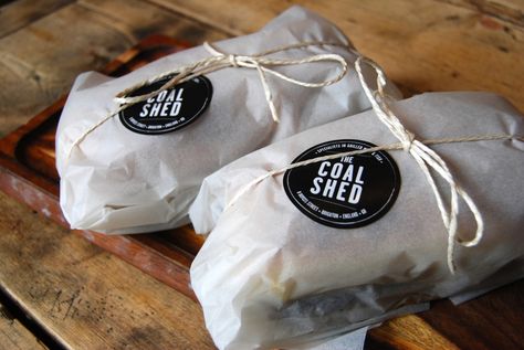 The simple and stylish packaging of our new takeout gourmet #sandwiches.  The Coal Shed, Brighton, East Sussex. #food #foodie #meat #seafood #restaurant Food Packaging Ideas, Bread Design Ideas, Meat Design, Meat For A Crowd, Sandwich Packaging, Meat Store, Meat Restaurant, Pasta With Meat Sauce, Meat Casserole