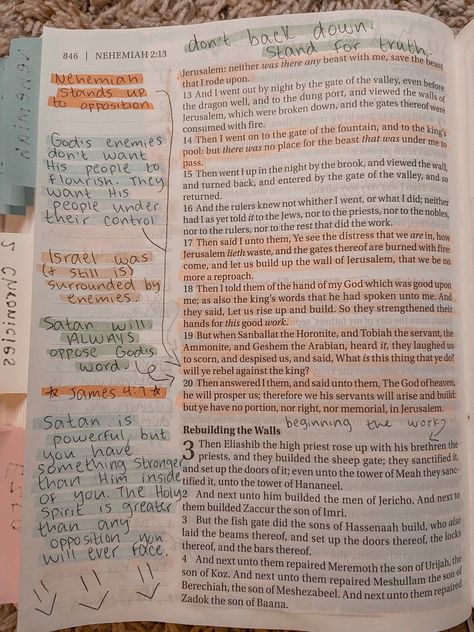 Nahum Bible Journaling, Nehemiah Bible Journaling, Nehemiah Bible Study, Old Testament Bible Journaling, Husband Bible, Bible Highlighting, Faith Goals, Journal Bible Quotes, Bible Journal Notebooks