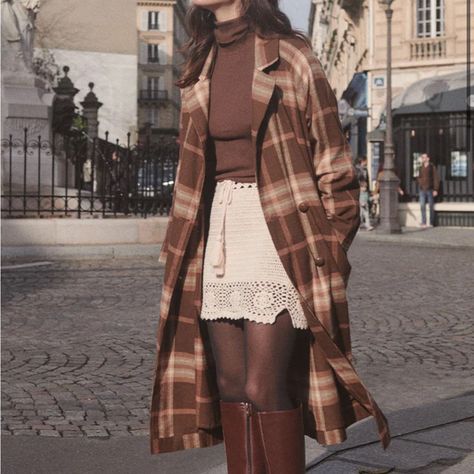 Boho Winter Outfits, Plaid Trench Coat, Coat Outfits, Outfit Inspo Fall, Trench Coats, Fashion Inspo Outfits, Winter Outfits, Fall Outfits, Trench Coat