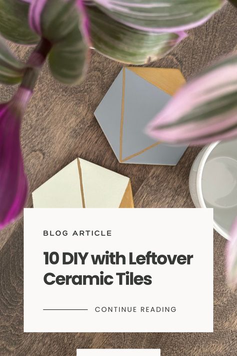 When you’re finally done with your renovations and construction sites, you can often find yourself with some leftover tiles. If you’re reading this, you are probably asking yourself what to do with it. Leftover Hexagon Tile Projects, How To Use Leftover Tiles, What To Do With Extra Tiles, Leftover Backsplash Tile Ideas, Diy Tile Projects Crafts, Tile Projects Diy Leftover, Tile Samples Crafts, Leftover Tiles Ideas, Tile Projects Crafts